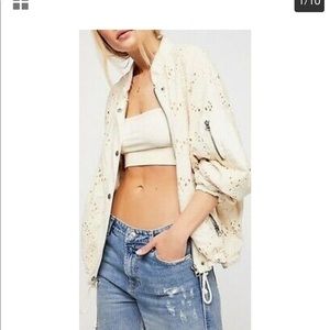 free people daisy Jane bomber jacket